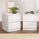 Artiss 2x Bedside Table 2 Drawers - PEPE White-8