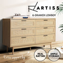Artiss 6 Chest of Drawers - BRIONY Oak-5