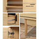 Artiss Rattan Buffet Sideboard - BRIONY Oak-7