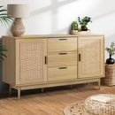 Artiss Rattan Buffet Sideboard - BRIONY Oak-1