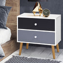 Artiss Bedside Table 2 Drawers - BONDS White-10