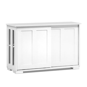 Artiss Buffet Sideboard Sliding Doors - SERA White - 0