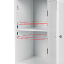 Artiss Bathroom Cabinet Storage 161cm White Rattan Tallboy Toilet Cupboard-7