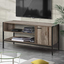 Artiss TV Cabinet Entertainment Unit Stand Storage Wood Industrial Rustic 124cm-1