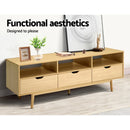 Artiss Wooden Scandinavian Entertainment Unit - Natural-6