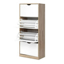 Artiss Shoe Rack Cabinet 60 Pairs 4-tier White Elen-3