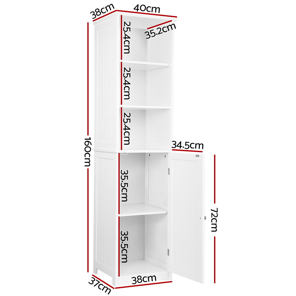 Artiss Bathroom Cabinet Storage 160cm White - 0