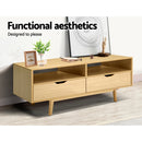 Artiss TV Cabinet Entertainment Unit Stand Wooden Storage 120cm Scandinavian-7