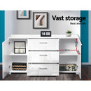 Artiss Buffet Sideboard High Gloss - White-6