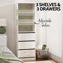 Artiss 3 Chest of Drawers Tallboy Cabinet White-4