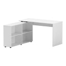 Artiss Computer Desk Bookshelf White 130CM-1