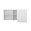 Artiss Computer Desk Bookshelf White 130CM-3