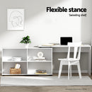 Artiss Computer Desk Bookshelf White 130CM-4