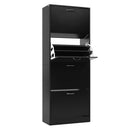 Artiss Shoe Rack Cabinet 60 Pairs 4 Doors - Black-3