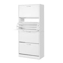 Artiss Shoe Rack Cabinet 60 Pairs 4 Doors - White-3