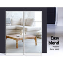 Artiss Shoe Rack Cabinet Mirror 60 Pairs White Rira-7