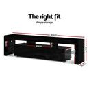 Artiss Entertainment Unit TV Cabinet LED 189cm Black Elo-4