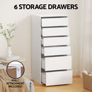 Artiss 6 Chest of Drawers Dresser Tallboy White-5