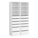 Artiss 2x Chest of 6 Drawers Tallboy Cabinet Adjustable Shelf White-2