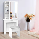 Artiss Dressing Table Stool Set Sliding Mirror White Demi-1