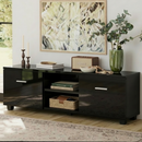 Artiss Entertainment Unit TV Cabinet 140cm Black Jim-1
