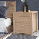 Artiss Bedside Table 2 Drawers - MAXI Pine-7