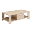 Artiss Coffee Table 1 Drawer Oak Maxi-1