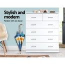 Artiss 6 Chest of Drawers - ANDES White-5
