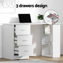 Artiss Computer Desk Drawer Shelf Cabinet White 120CM-5