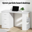 Artiss Computer Desk Drawer Shelf Cabinet White 120CM-6