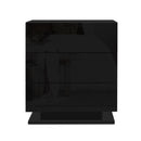 Artiss 2x Bedside Table LED 3 Drawers - MORI Black-4