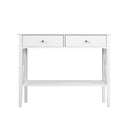 Artiss Console Table 2 Drawers 100CM White Chole-5