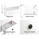 Artiss Console Table 3 Drawers 100CM White Chole-7