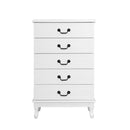 Artiss 5 Chest of Drawers - KUBI White-5