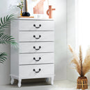Artiss 5 Chest of Drawers - KUBI White-1
