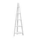 Artiss Bookshelf Corner Shelf 5 Tiers - CANE White-3