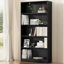 Artiss Bookshelf 5 Tiers ANTON Black-1