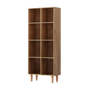 Artiss Bookshelf Bookcase 4 Tiers LEOR Walnut-3