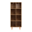 Artiss Bookshelf Bookcase 4 Tiers LEOR Walnut-5