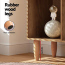 Artiss Bookshelf Bookcase 4 Tiers LEOR Walnut-8