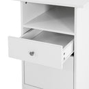 Artiss Computer Desk Shelf Cabinet L-Shape White 150CM-4