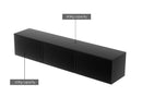 Artiss Floating Entertainment Unit TV Cabinet High Glossy Black 3 Cabinets 200CM-8