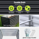 Green Fingers 2-in-1 Raised Garden Bed Kit, 240cm/120cm| 77cm Extra Deep Ergonomic Planter Box | Protect Your Back | Galvanised Steel Vegetable Flower Pot for Outdoor Garden | Includes Gloves & Pegs-8