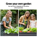 Green Fingers 2x Garden Bed 100x100x77cm Planter Box Raised Container Galvanised-7