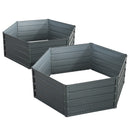 Green Fingers 2x Garden Bed 130x130x46cm Planter Box Raised Container Galvanised-1