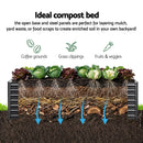 Green Fingers 2-in-1 Raised Garden Bed Kit, 320cm/160cm| 77cm Extra Deep Ergonomic Planter Box | Protect Your Back | Galvanised Steel Vegetable Flower Pot for Outdoor Garden | Includes Gloves & Pegs-7