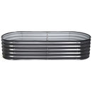 Green Fingers 3 Pcs Raised Garden Bed Kit Oval Galvanized Steel Planter Boxes 160x80x42cm, Heavy Duty Metal Elevated Garden Bed for Vegetables Flowers Herbs, with Safety Edging, Gloves & Pegs Included-8