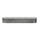 Green Fingers 4 Pcs Raised Garden Bed Kit Oval Galvanized Steel Planter Boxes 320x80x42cm, Heavy Duty Metal Elevated Garden Bed for Vegetables Flowers Herbs, with Safety Edging, Gloves & Pegs Included-8