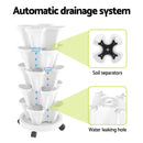 Green Fingers Garden Bed 5 Tier Vertical Garden Strawberry Stackable Planters Herbs Petunias-4