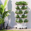 Green Fingers Garden Bed 5 Tier Vertical Garden Strawberry Stackable Planters Herbs Petunias-7